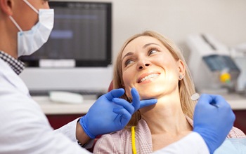 woman in dental chair